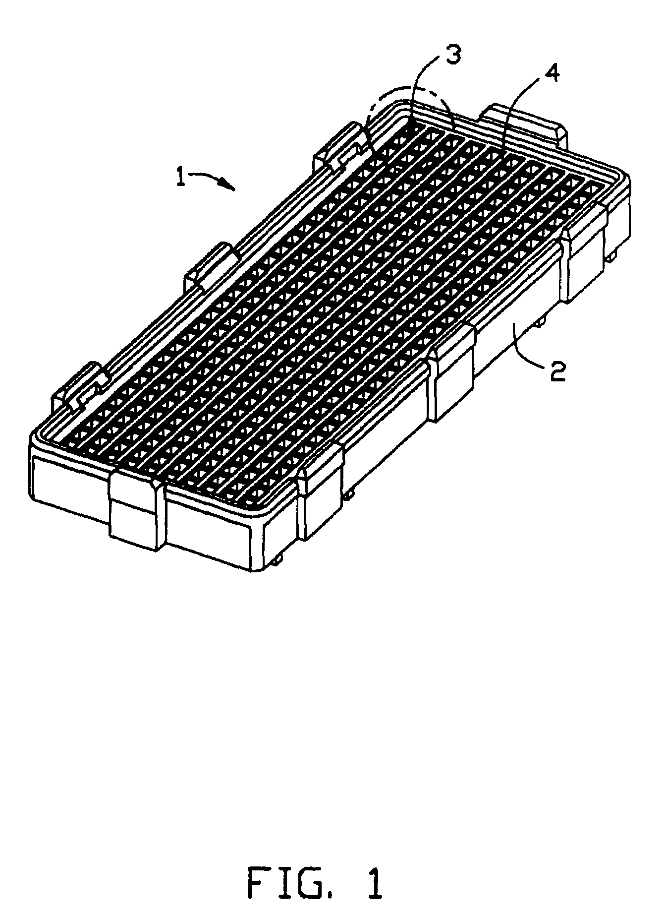 High density connector with enhanced structure