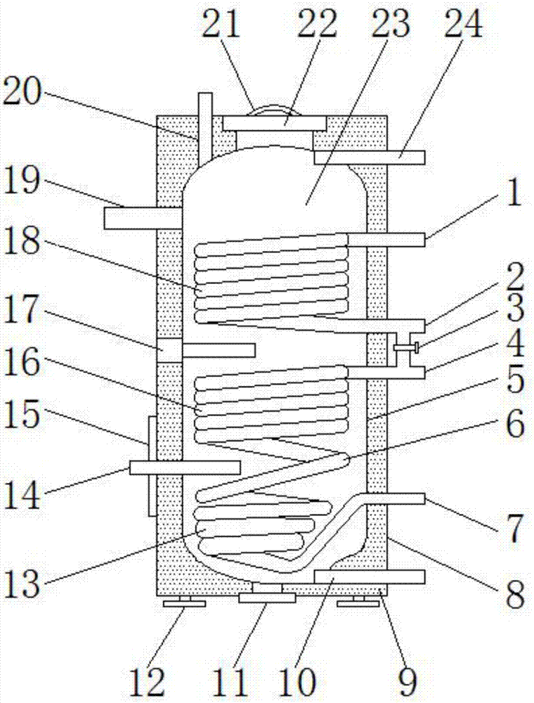 Heat preservation water tank for air source water heater