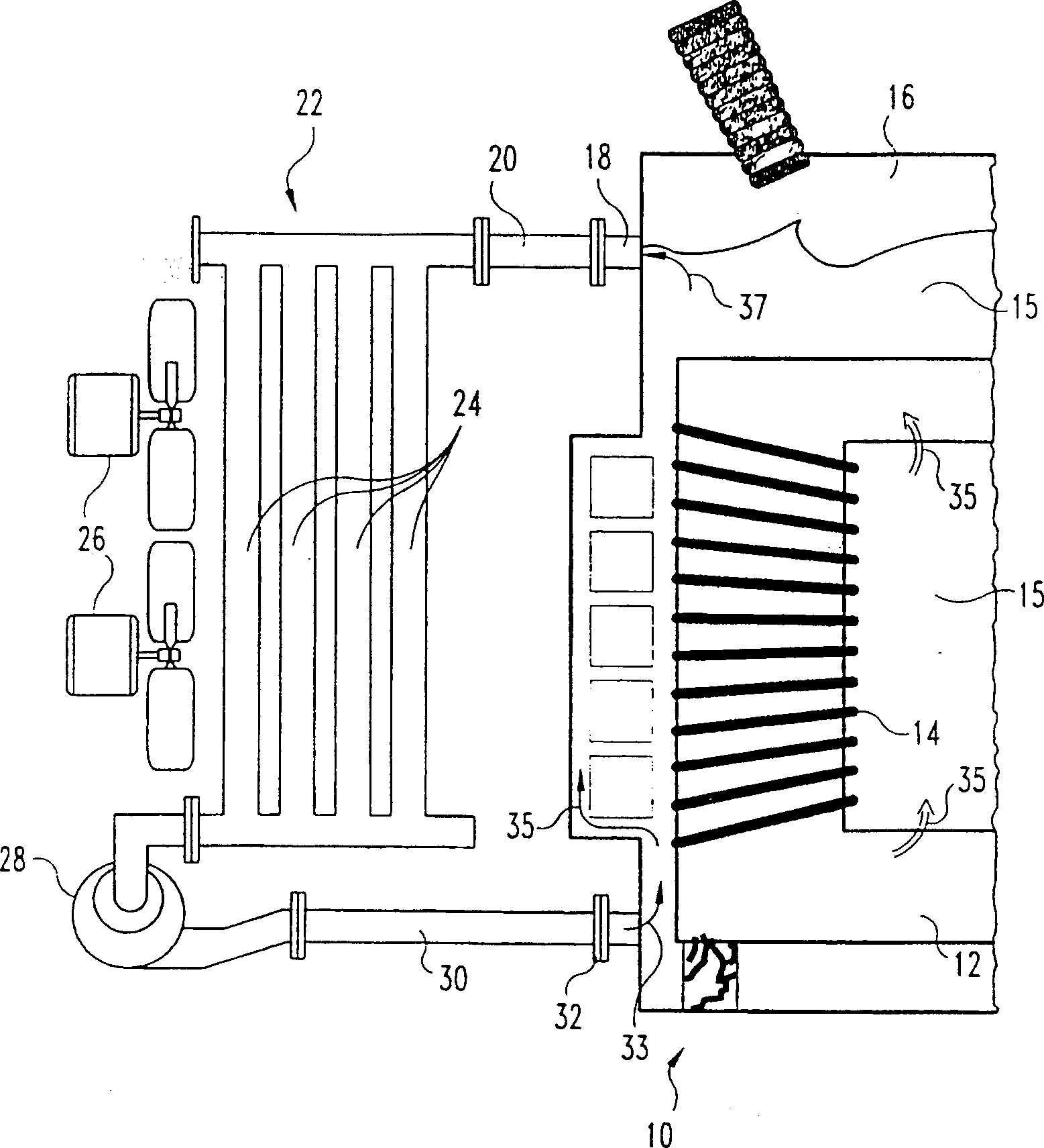 Apparatus and method for cooling power transformers