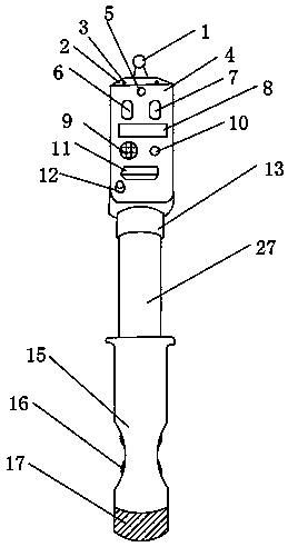 Dual-indicating lamp automatic telescopic high-voltage electricity verification device