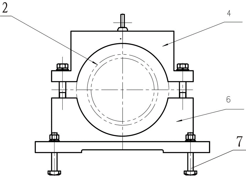 Impact crusher main shaft cylinder machining tool