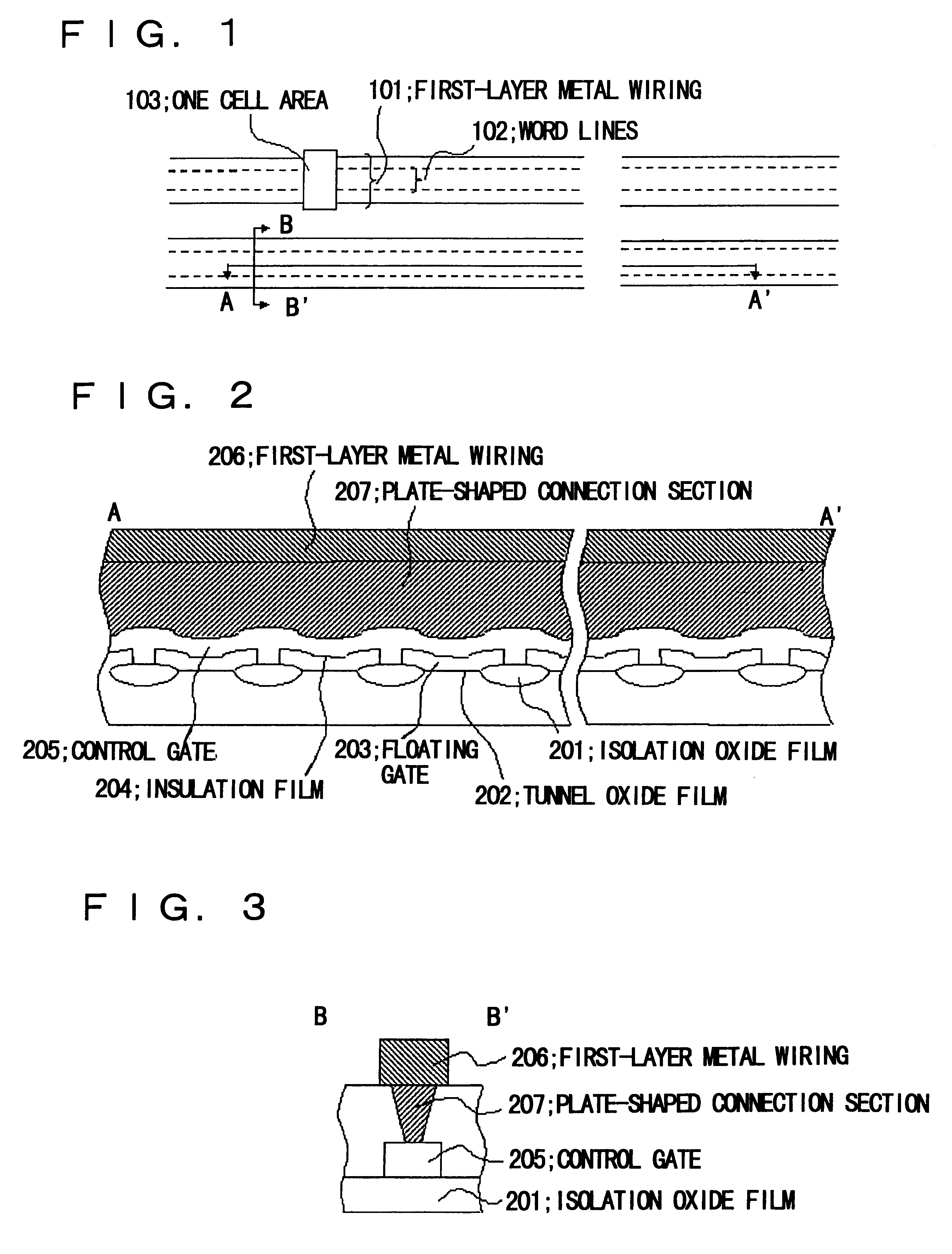 Non-volatile semiconductor memory device with reduced line resistance and method of manufacturing