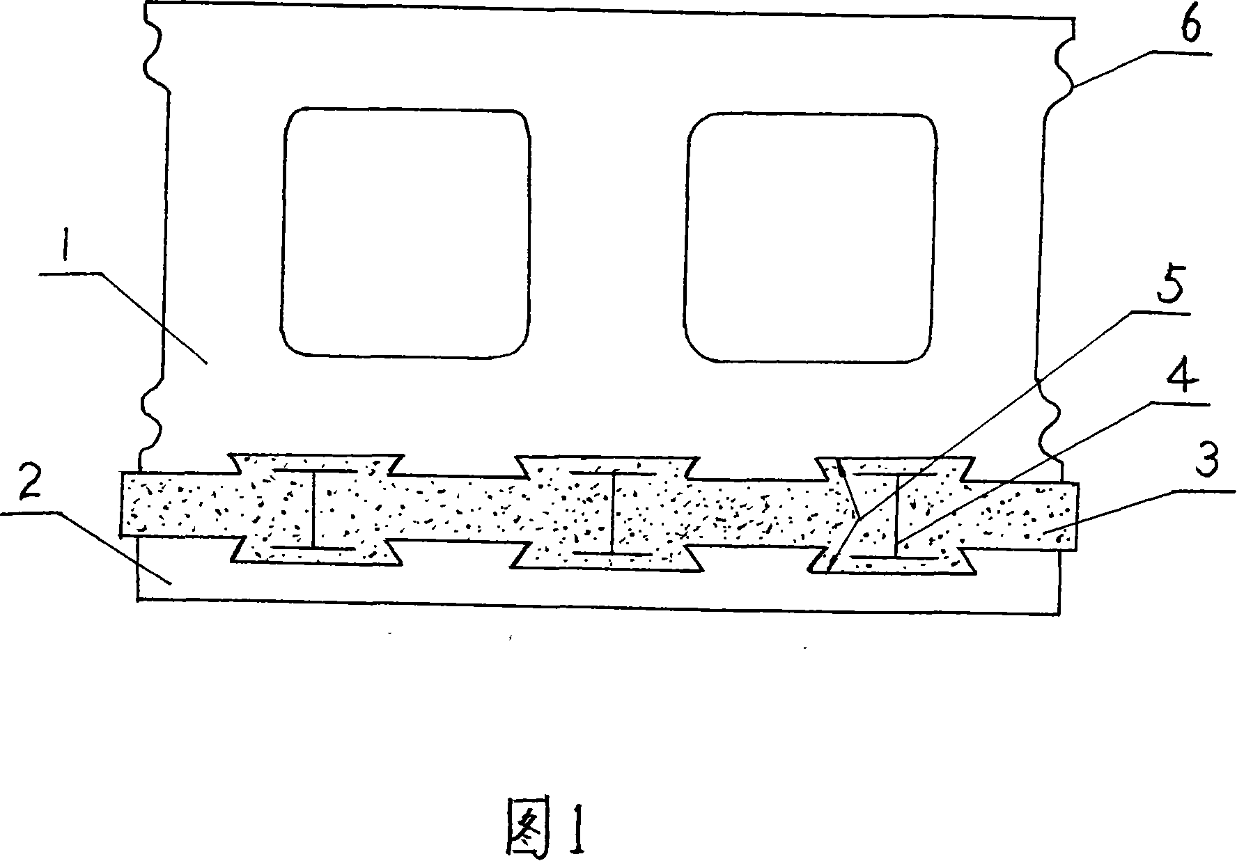 Heat-preserving energy-saving type bearing composite block and method for manufacturing the same