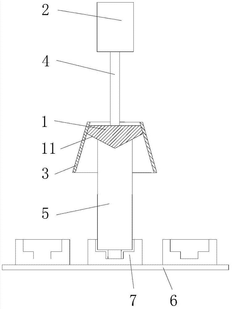 Hose filling and tail sealing machine correction device and use method thereof