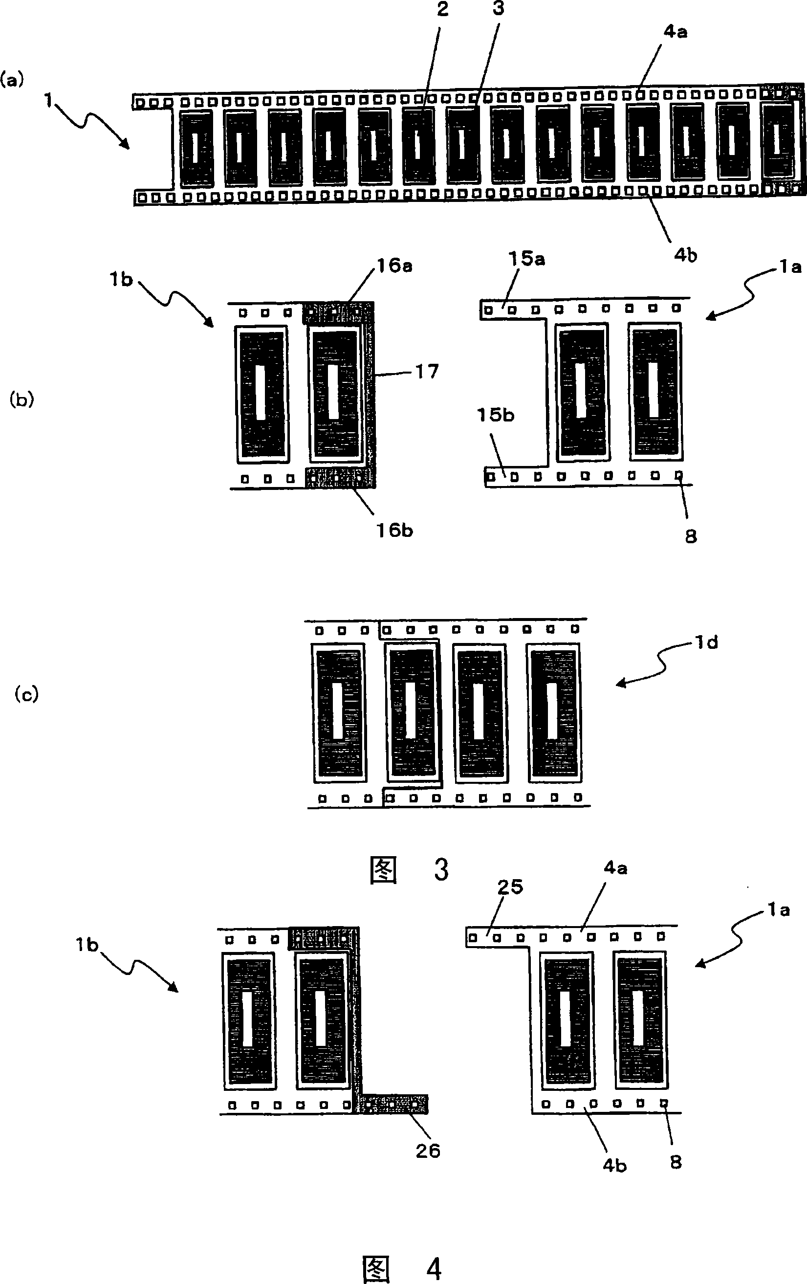 Long film circuit board, and production method and production device therefor