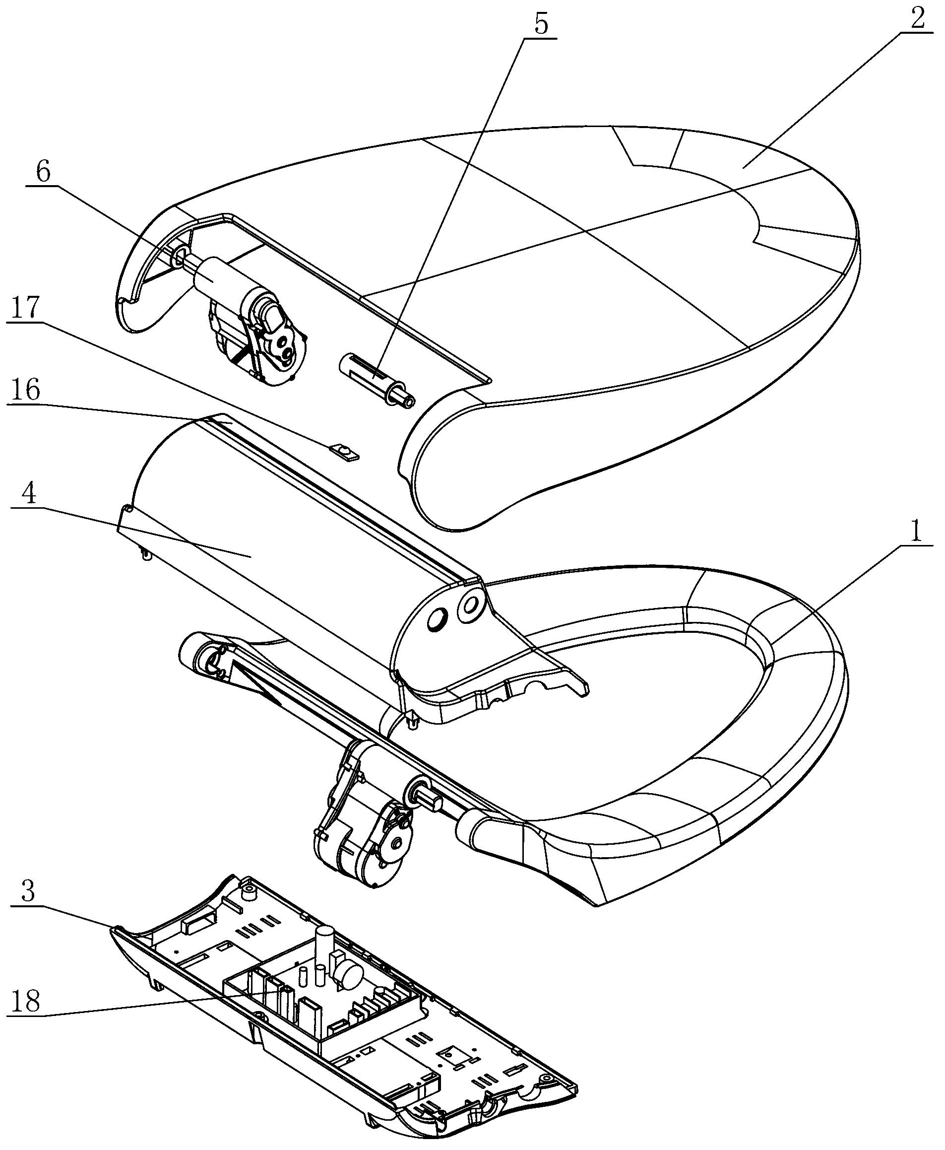 Automatic cover-flipping device for toilet cover plate and control method thereof