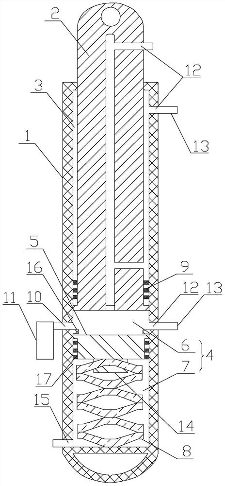 Hydraulic support double-cavity stand column jack structure and energy absorption impact resistance constant resistance method thereof