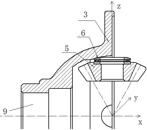 Automobile differential mechanism and bearing combination structure