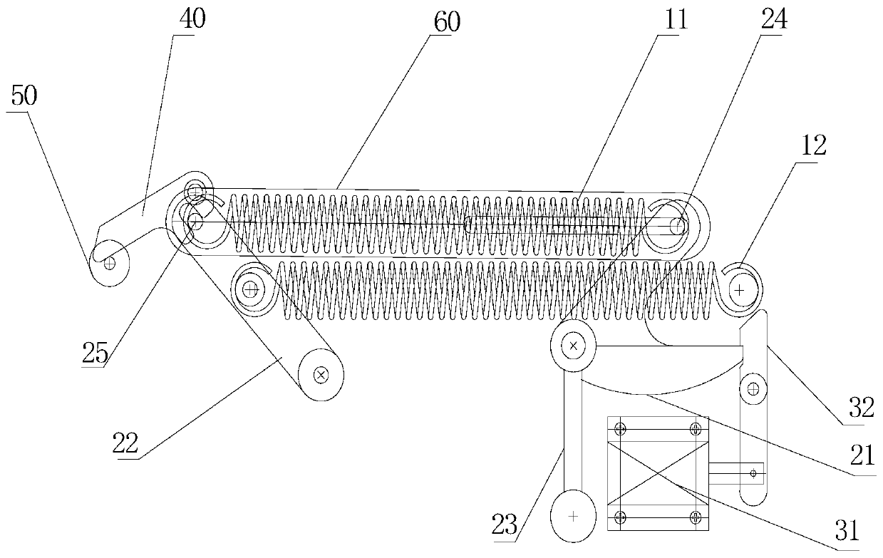 Performing mechanism for smoke exhausting and fireproofing valve and smoke exhausting and fireproofing valve