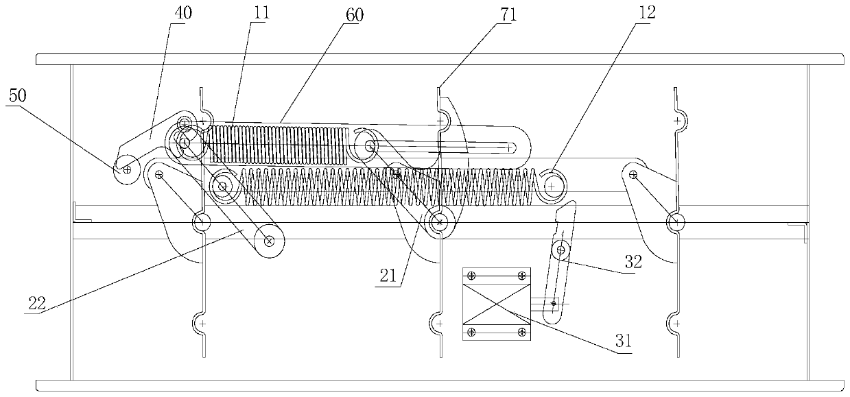 Performing mechanism for smoke exhausting and fireproofing valve and smoke exhausting and fireproofing valve