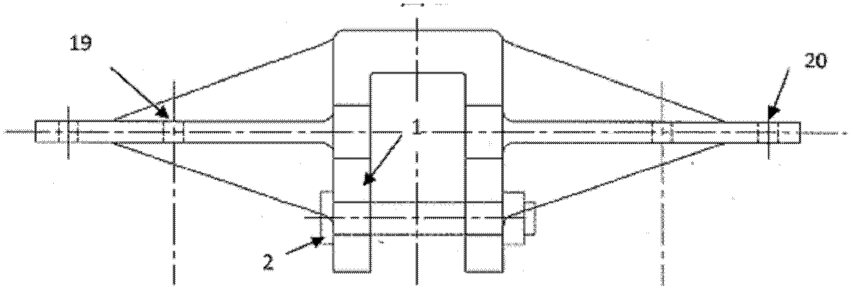 1000-Kv tension-resistant horizontal insulator charged exchange device