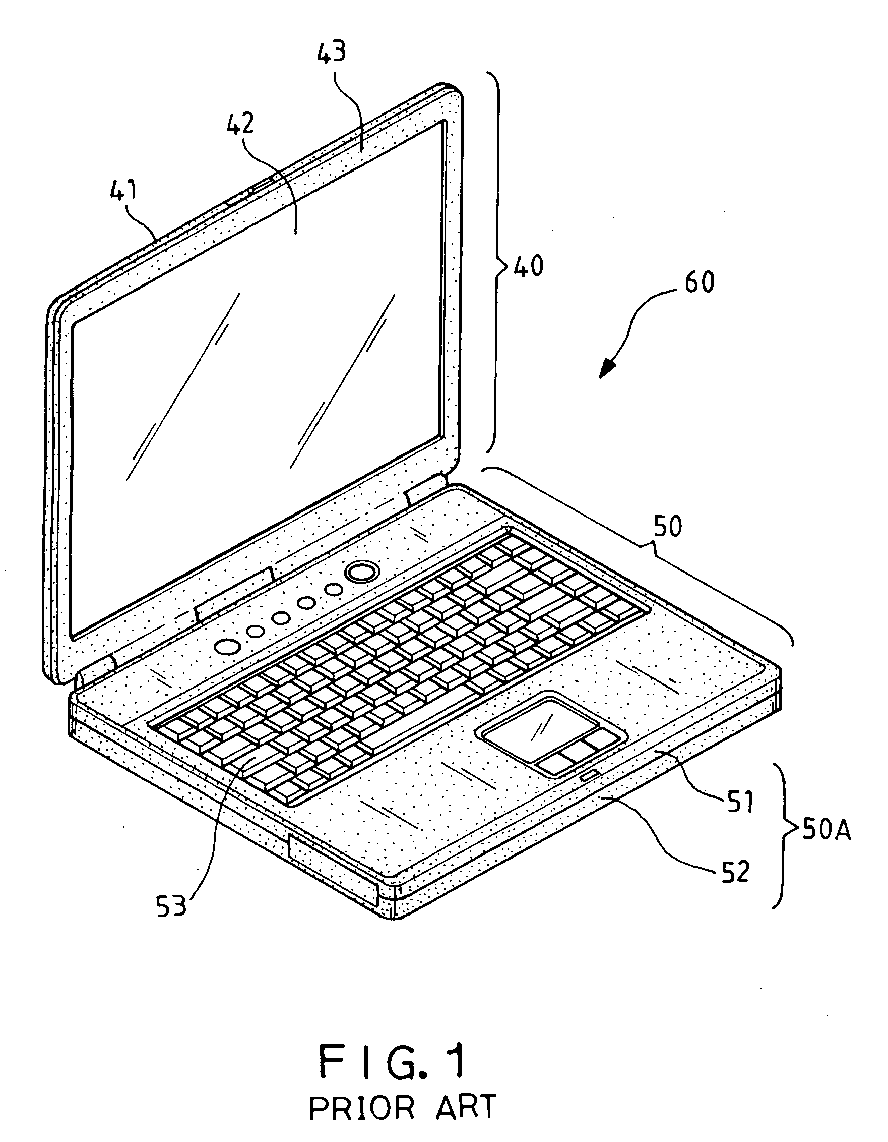 Combination housing of a notebook computer