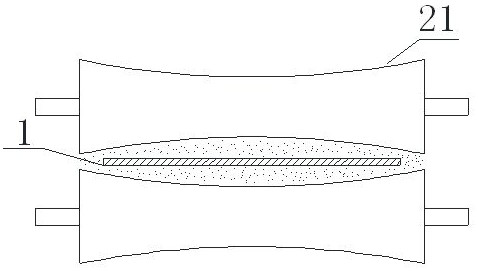 Device and method for grinding and descaling metal plate belts