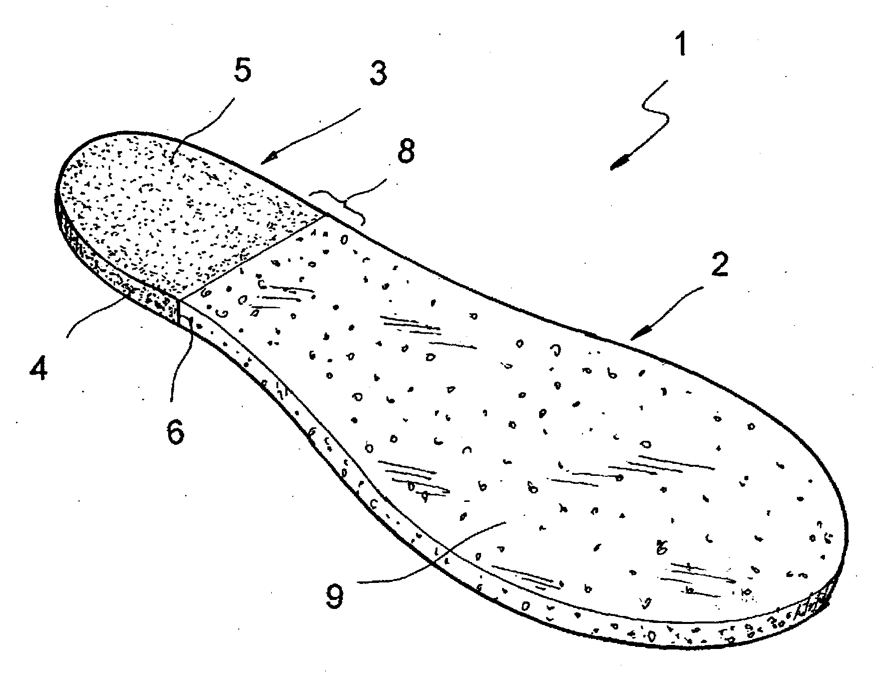 Composite footwear insole, and method of manufacturing same