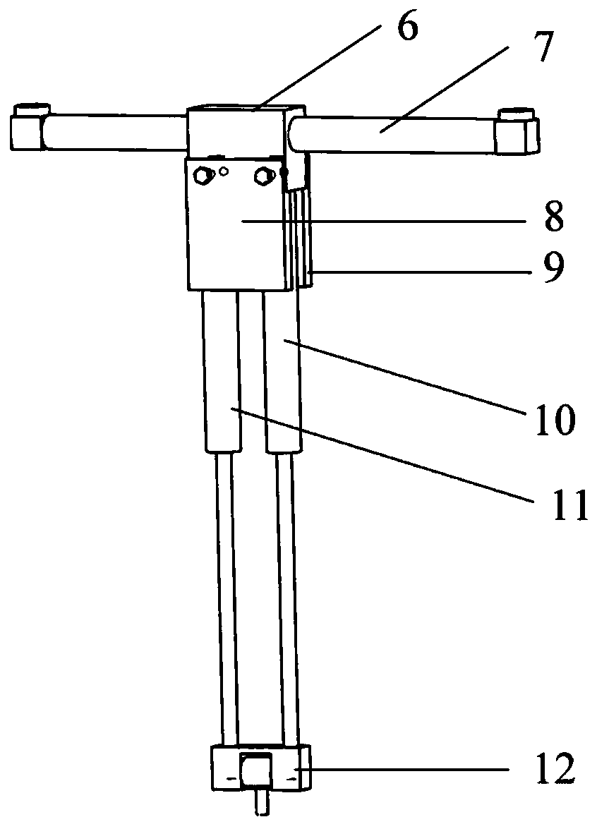 Three-freedom-degree pneumatic horizontal moving parallel mechanism