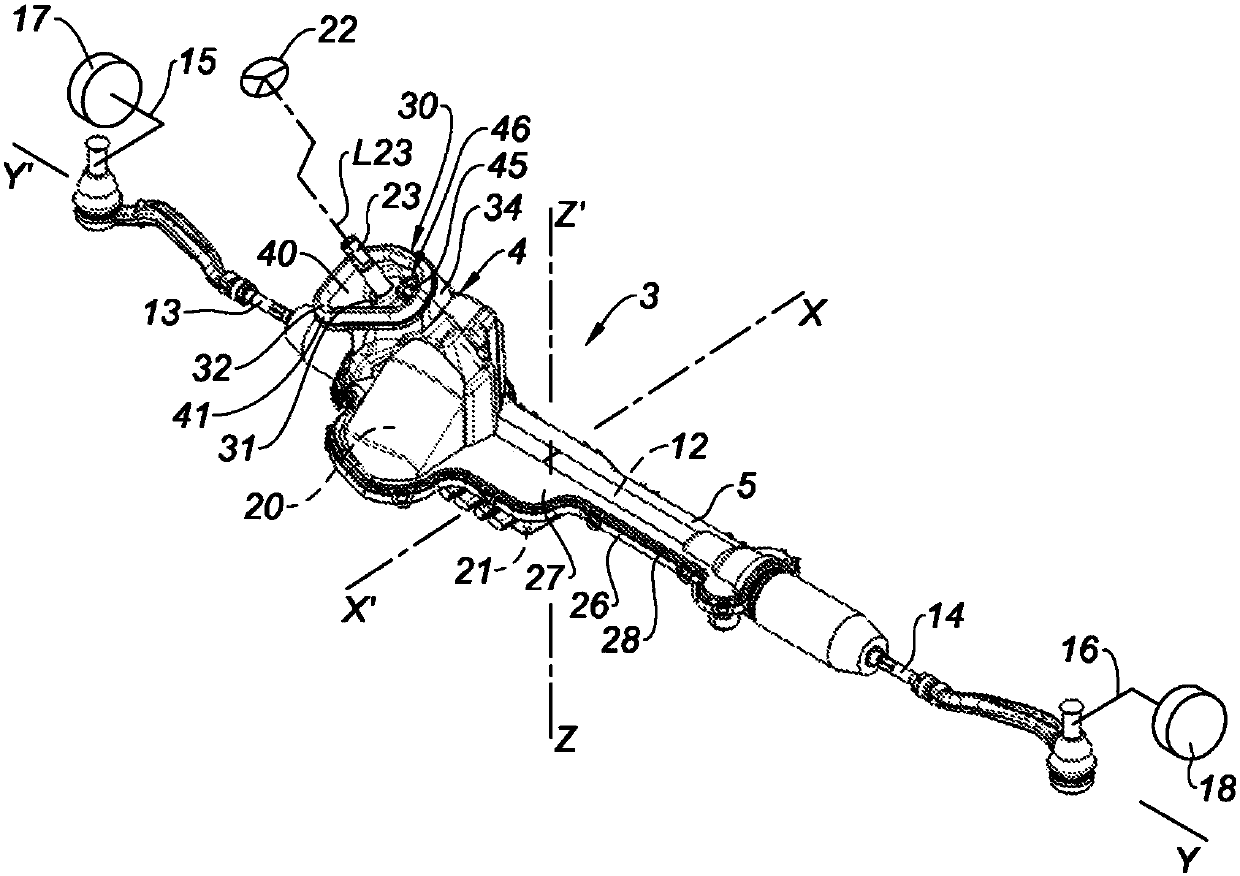 Dashboard gasket for coupling a power-steering device to the dashboard of a vehicle