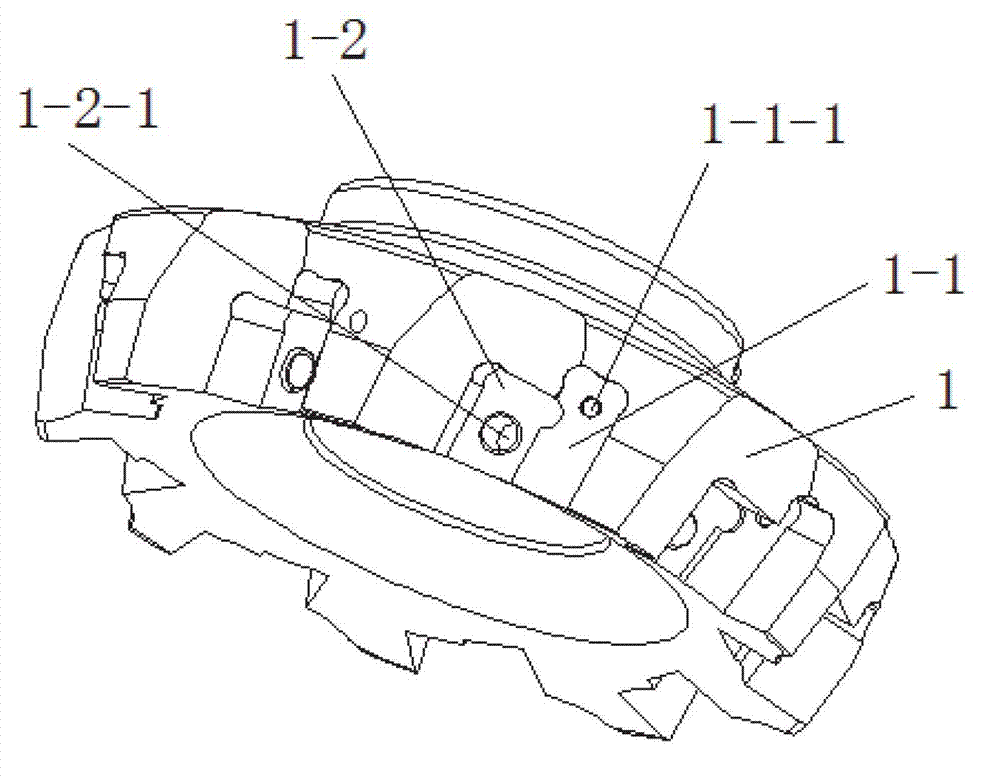 Face milling cutter with indexable inserts and knife pads thereof