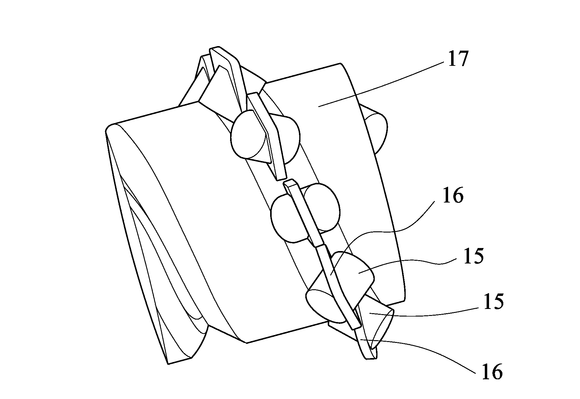 Roller screw rod with spacing bodies