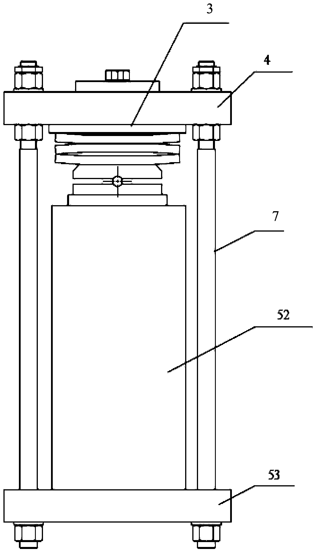 Device and method for press-fitting flat plate type semiconductor element on press-fitting equipment