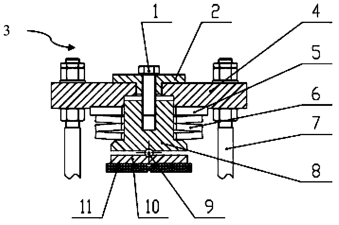 Device and method for press-fitting flat plate type semiconductor element on press-fitting equipment