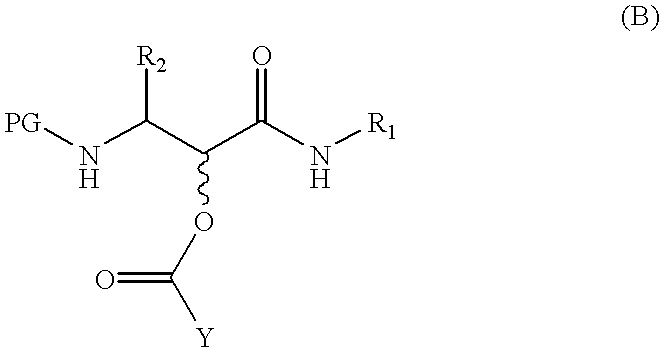 Methods for the synthesis of alpha- hydroxy-beta-amino acid and amide derivatives