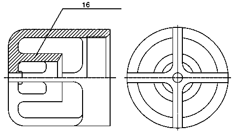 Double guide rod coercing reset type float collar