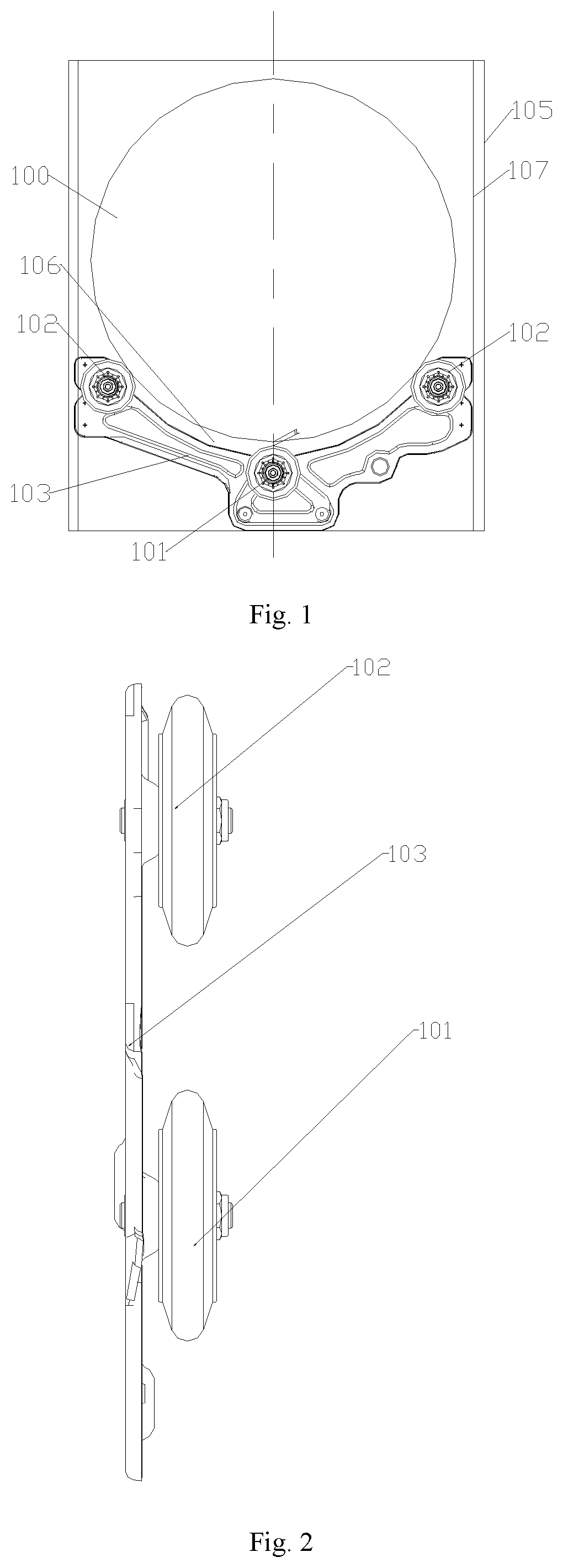 Supporting component and laundry processing device with supporting component