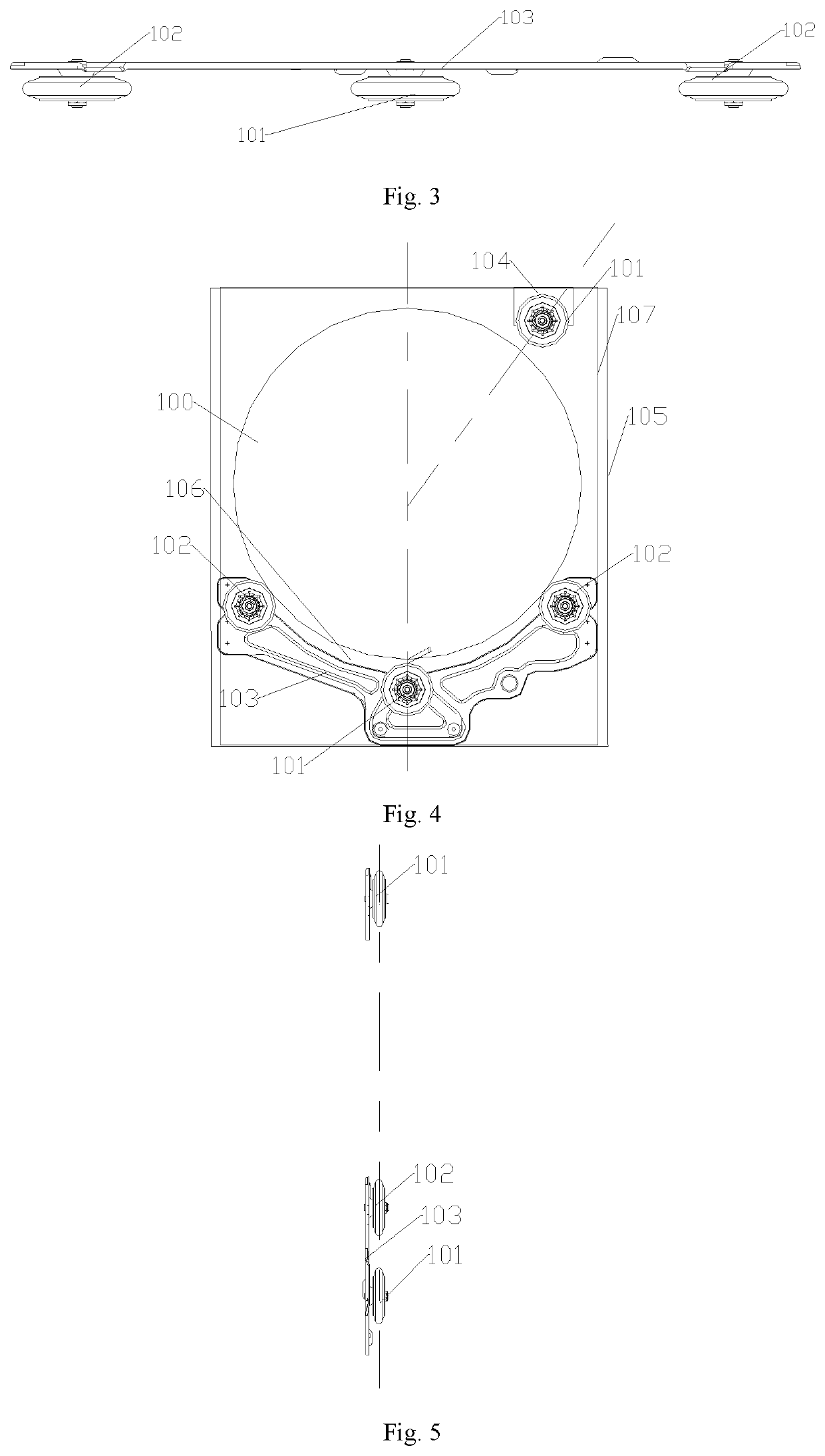 Supporting component and laundry processing device with supporting component