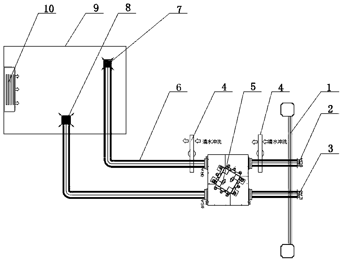 Air plate type total heat recovery heat exchanger with turning wheel filtering devices