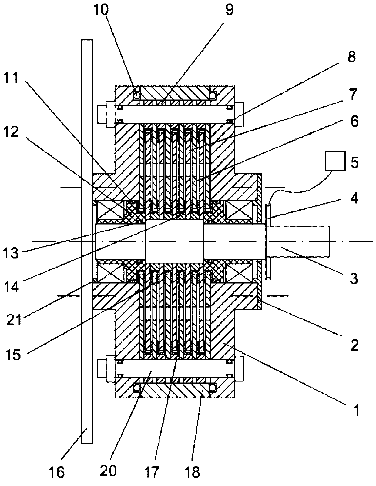 Current-changed automatic clutch for automobile