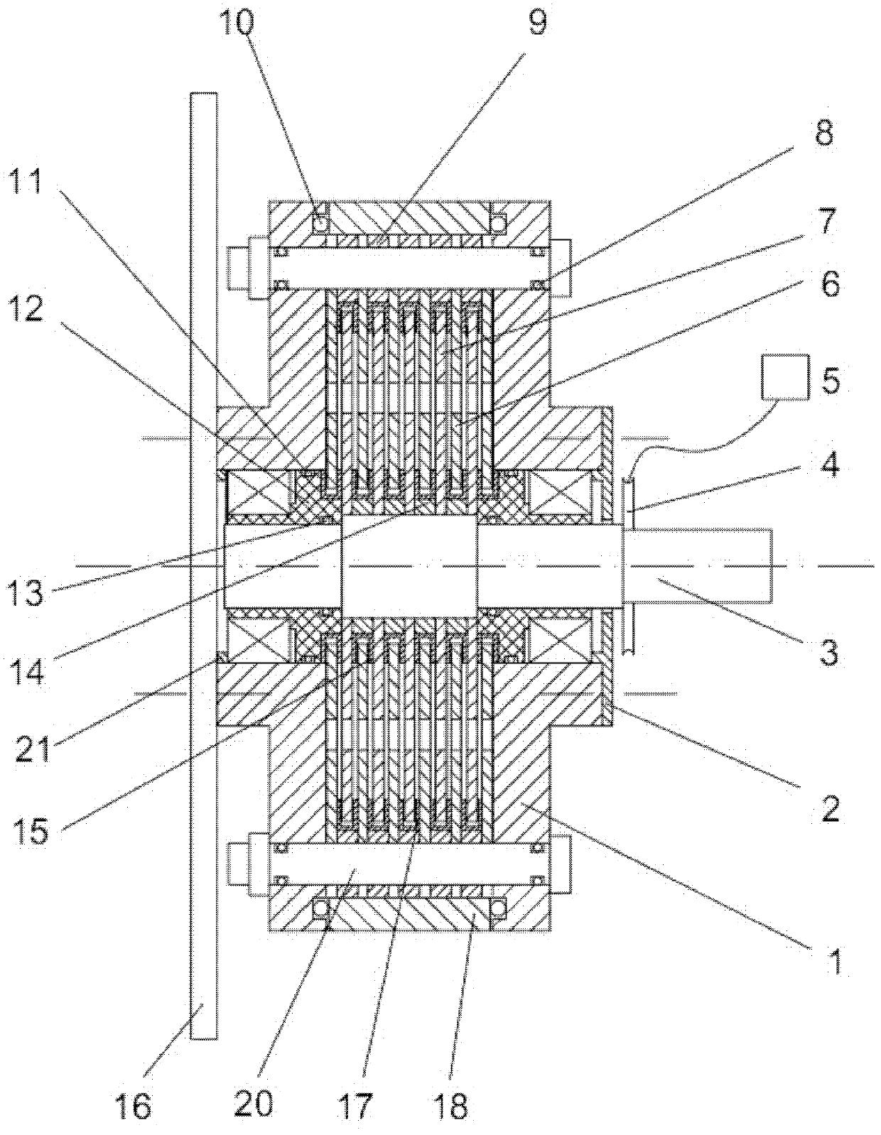 Current-changed automatic clutch for automobile