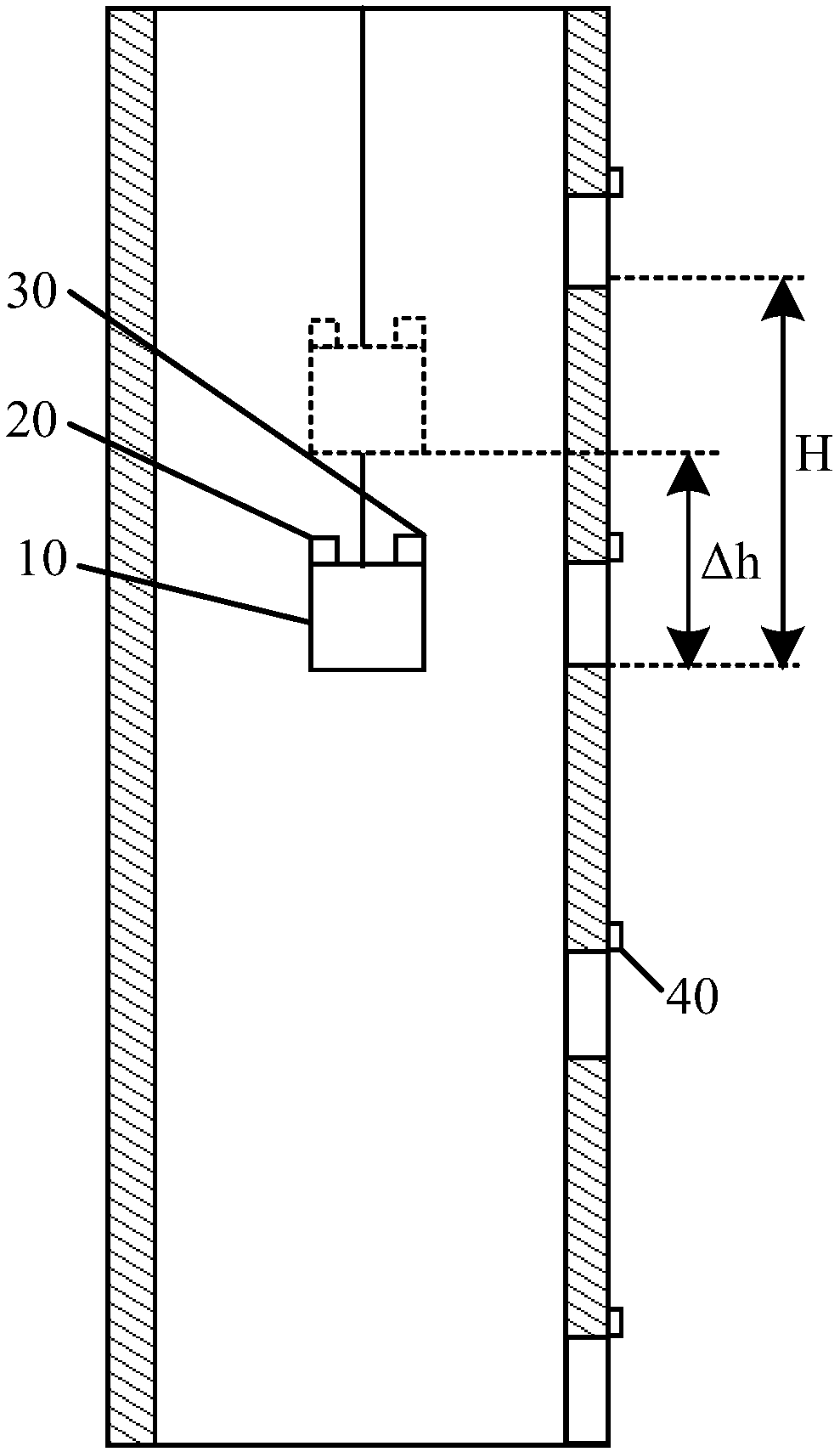 Elevator floor detection device based on laser ranging technology and elevator system and method thereof