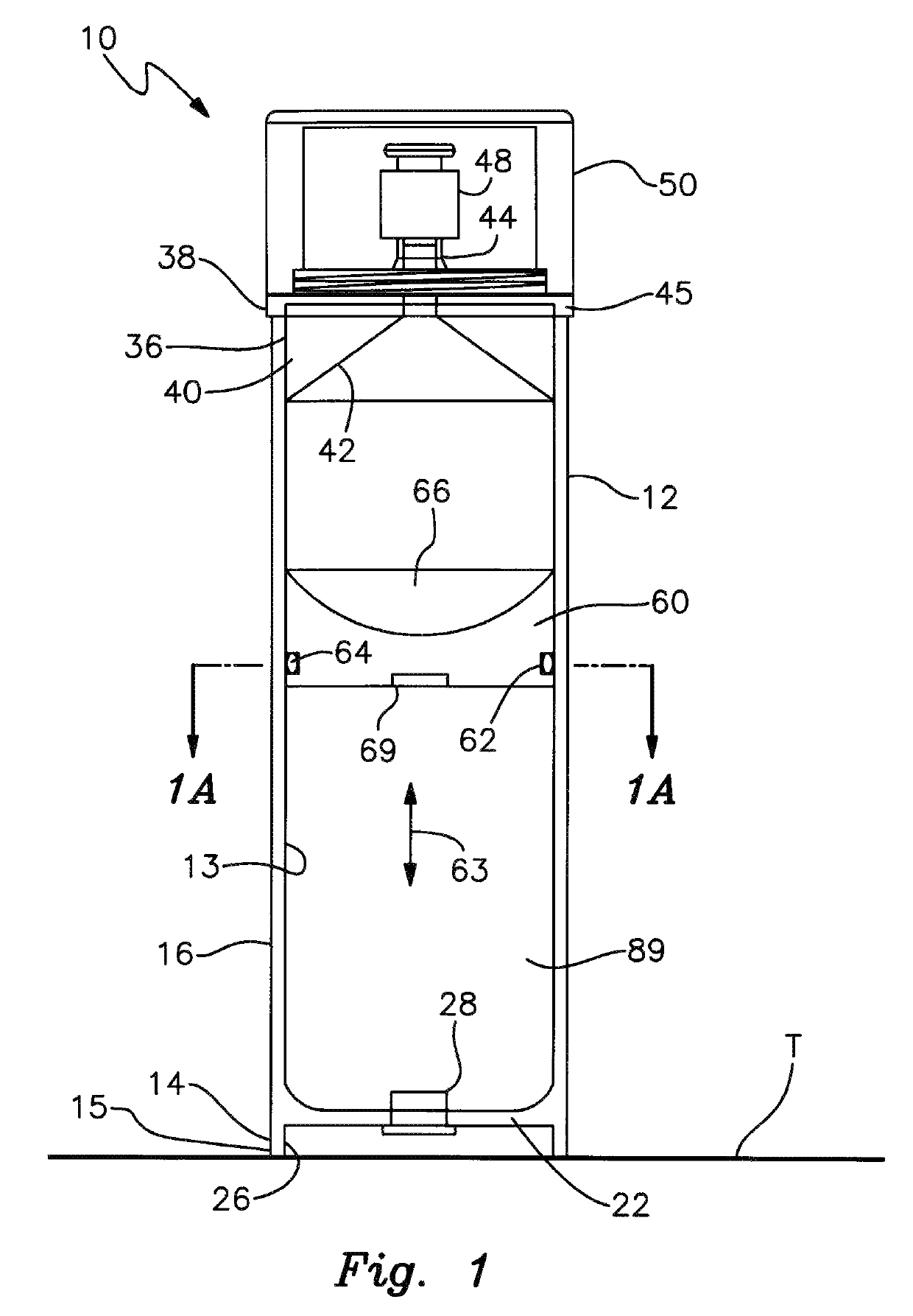 Centrifuge tube assembly for separating, concentrating and aspirating constituents of a fluid product