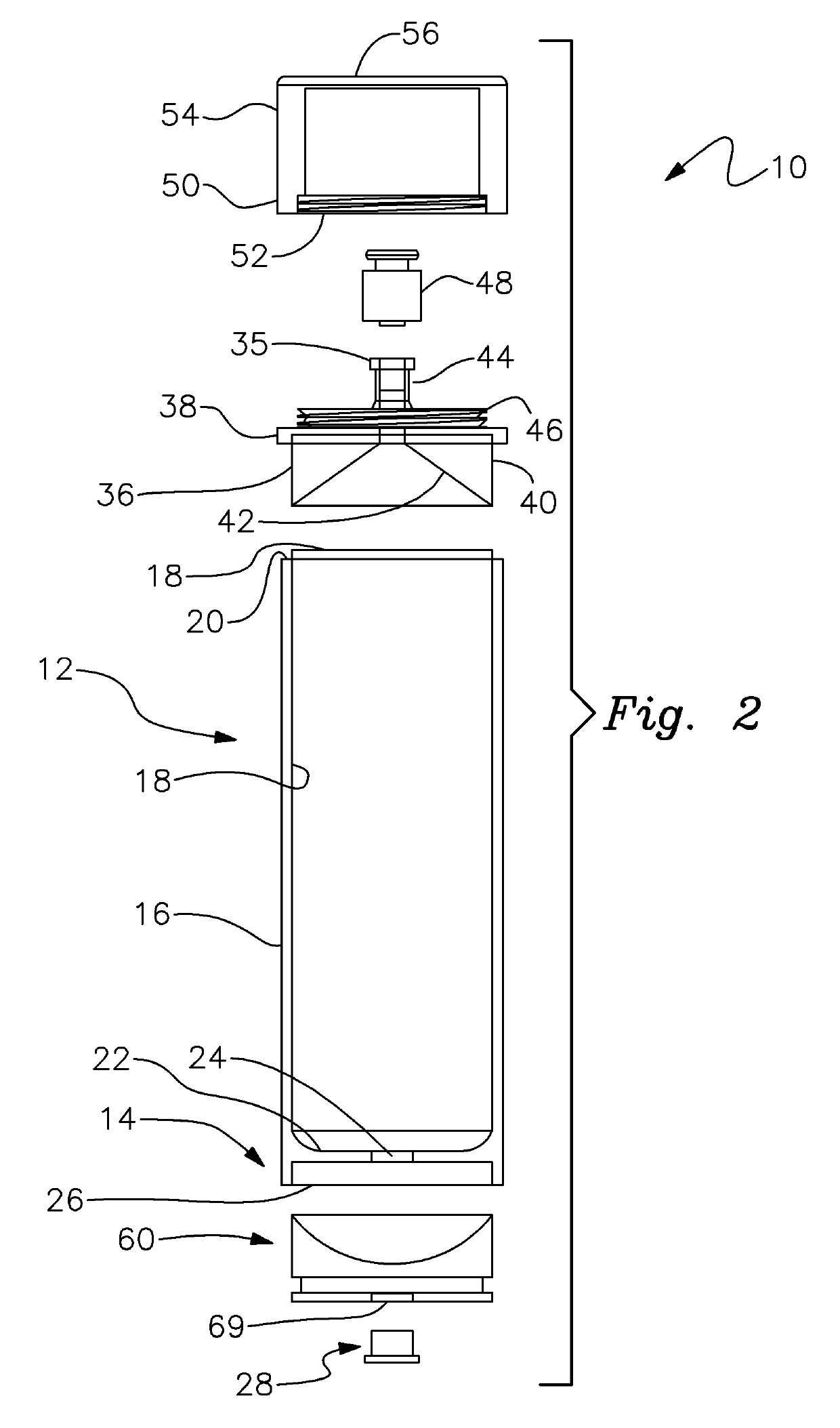 Centrifuge tube assembly for separating, concentrating and aspirating constituents of a fluid product