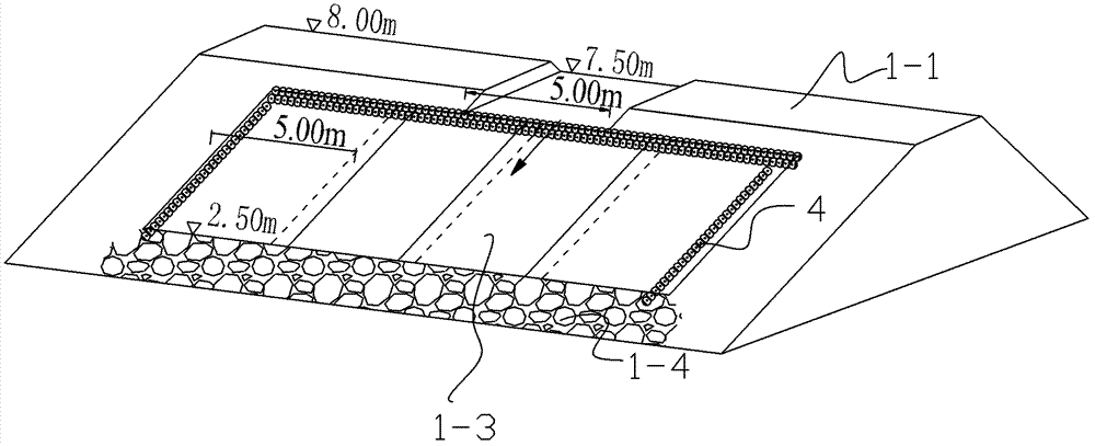 Passive-drainage emergency rescue method in case of earth-rock dam break