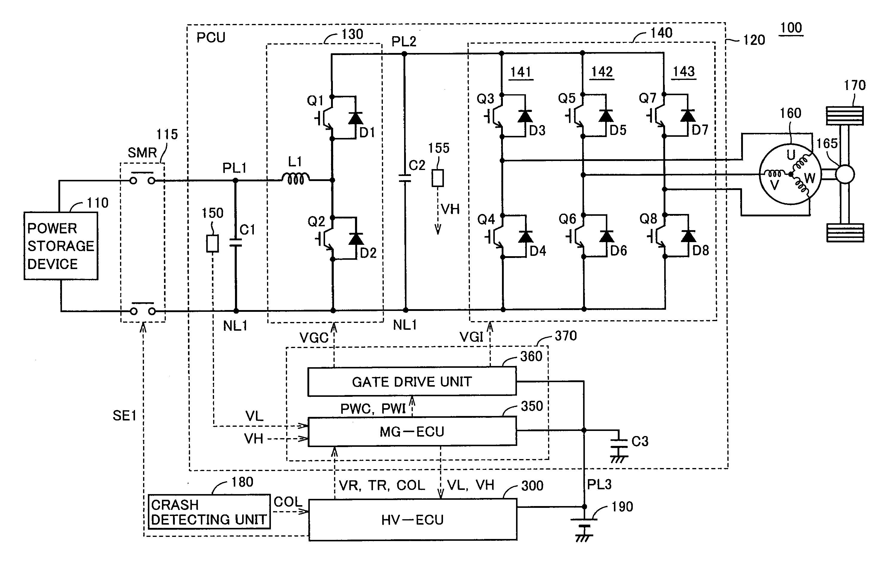 Method for discharging charges remaining in capacitor in drive apparatus