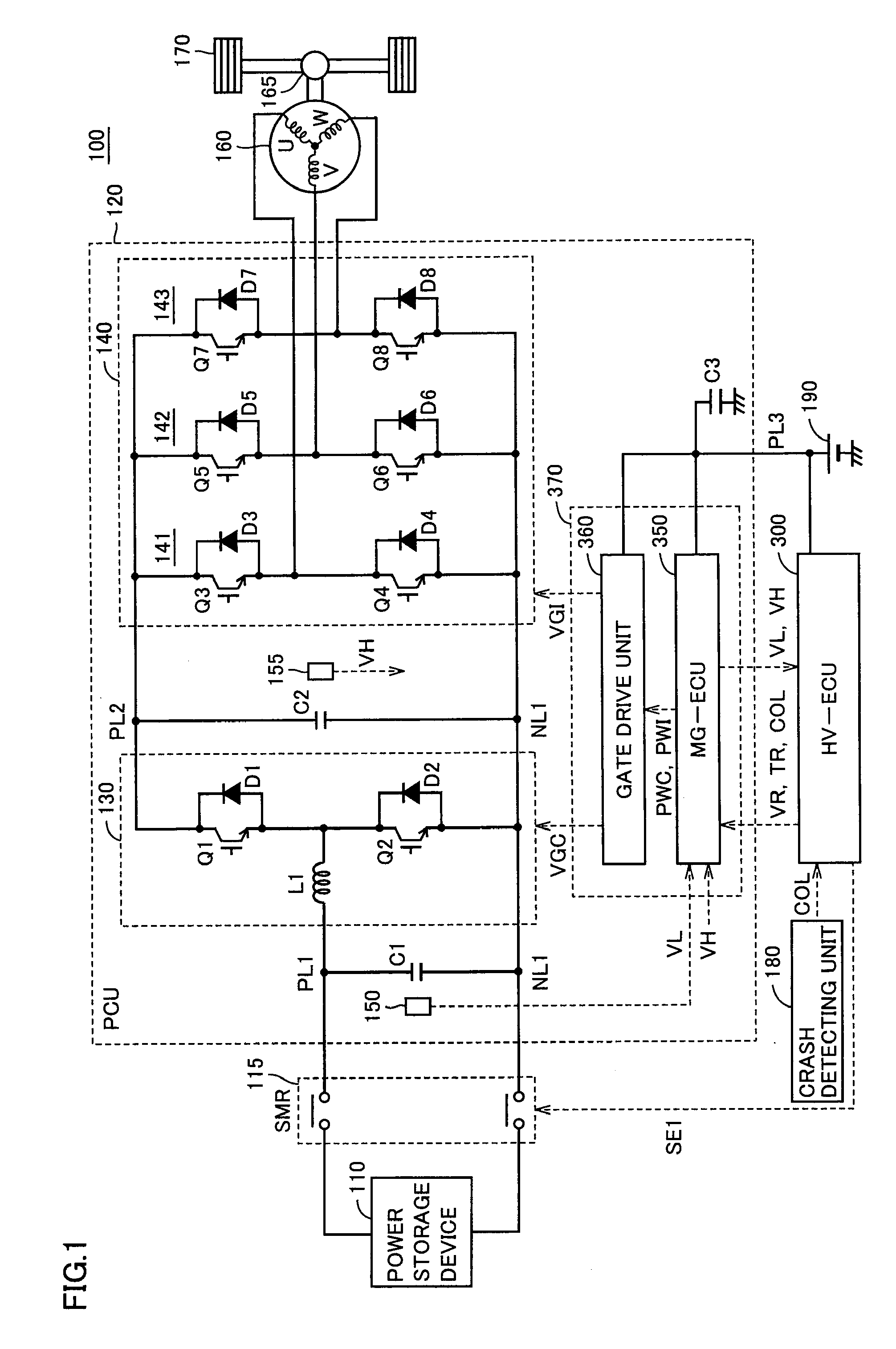 Method for discharging charges remaining in capacitor in drive apparatus