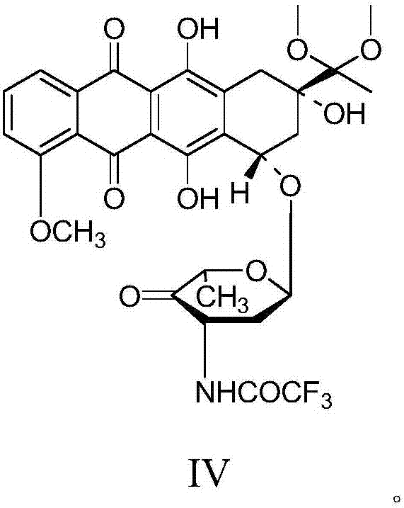 Epirubicin hydrochloride intermediate compound IV