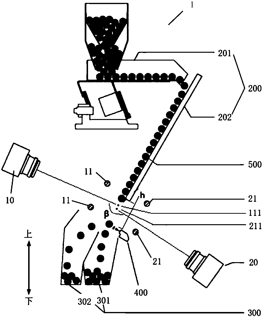 Color sorting device, color sorting machine provided with same and color sorting method based on same
