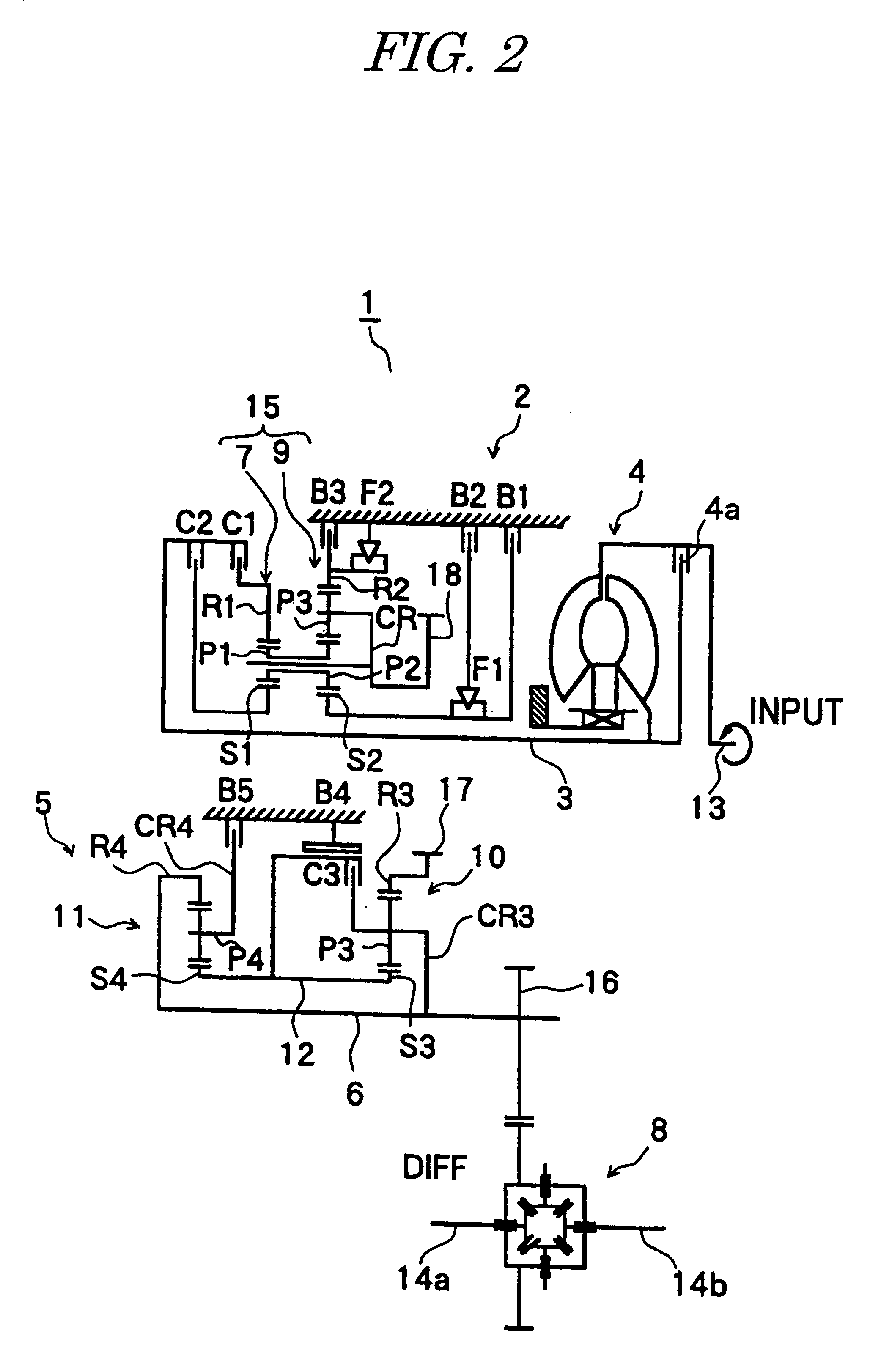 Engine torque control during multiple speed changes of an automatic transmission