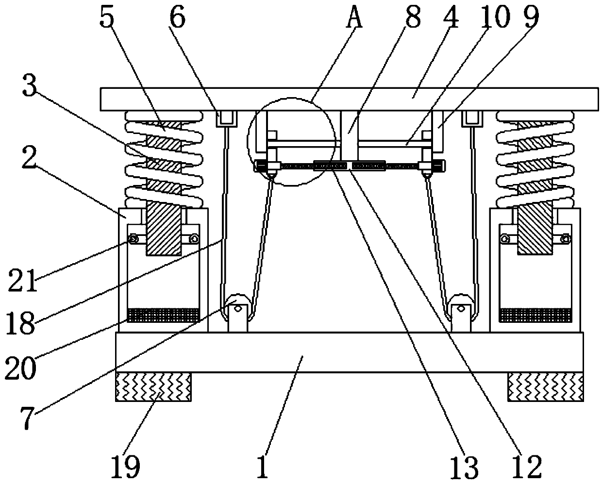 Supporting device for textile machinery