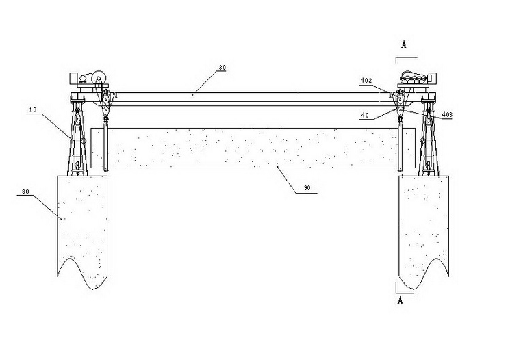 Fixed double-suspending point cantilever track type purlin suspender