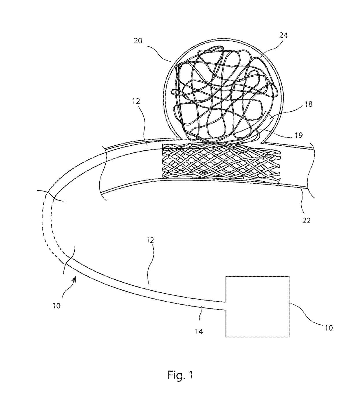 Apparatus for delivering filamentary material into a patient