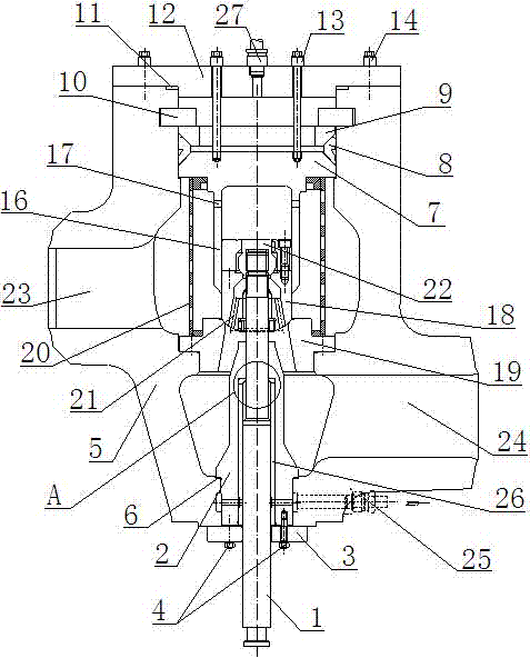 Main steam valve of steam turbine