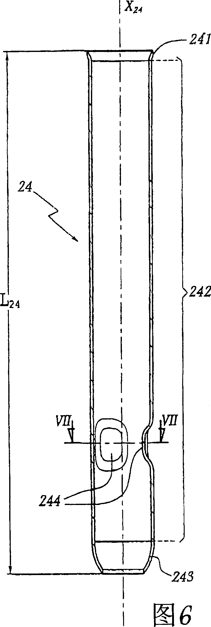 Device for hooking between elements of a shed forming device, method for manufacturing and using the same