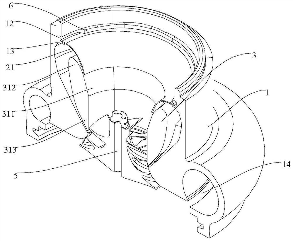 Turbocharger pressure shell assembly and gas compressor