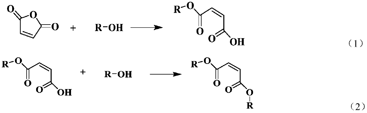 Method for preparing maleate by catalyzing maleic anhydride with ionic liquid