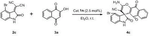 Preparation method of chiral spiro naphthoquinone benzopyran hydroxyindole compound