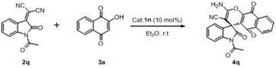 Preparation method of chiral spiro naphthoquinone benzopyran hydroxyindole compound