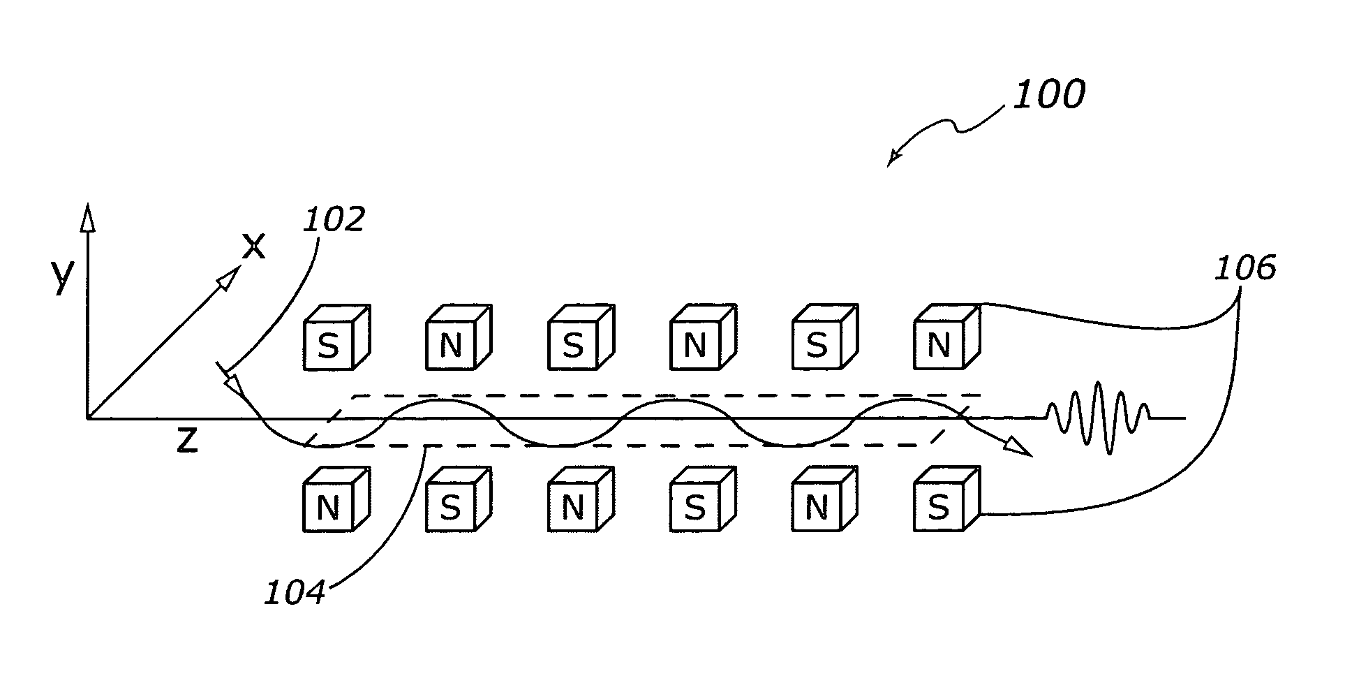 Bessel free electron laser device